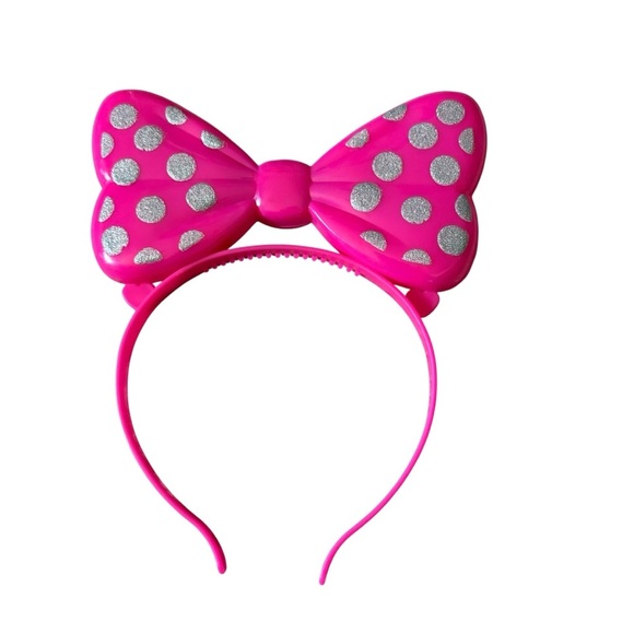 Disney Minnie Mouse Light Up Head Band Bow Pink Kids - Picture 1 of 5